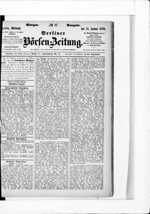 Berliner Börsen-Zeitung vom 23.01.1878
