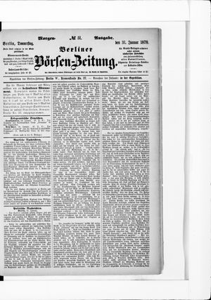 Berliner Börsen-Zeitung vom 31.01.1878