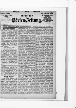 Berliner Börsen-Zeitung vom 05.02.1878