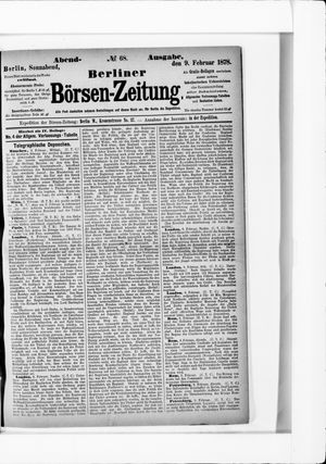 Berliner Börsen-Zeitung vom 09.02.1878