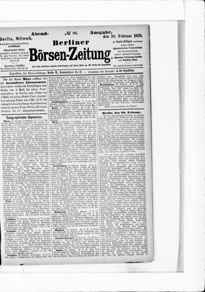 Berliner Börsen-Zeitung on Feb 20, 1878