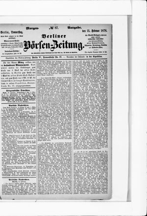 Berliner Börsen-Zeitung vom 21.02.1878