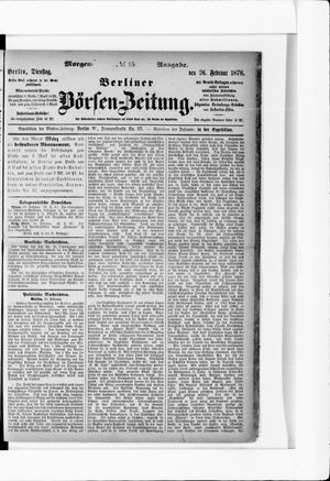 Berliner Börsen-Zeitung vom 26.02.1878
