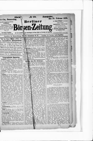 Berliner Börsen-Zeitung vom 28.02.1878