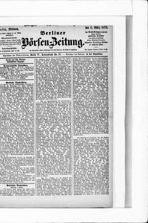 Berliner Börsen-Zeitung vom 06.03.1878