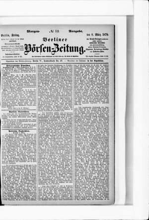 Berliner Börsen-Zeitung vom 08.03.1878