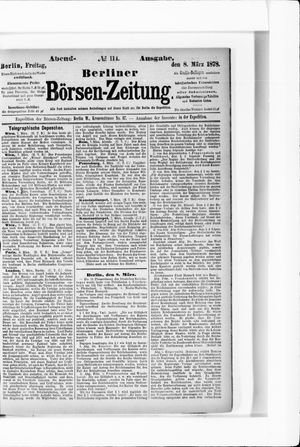 Berliner Börsen-Zeitung vom 08.03.1878