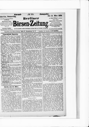 Berliner Börsen-Zeitung vom 14.03.1878