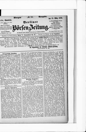 Berliner Börsen-Zeitung vom 23.03.1878