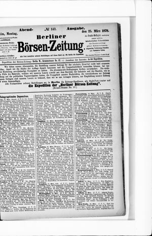 Berliner Börsen-Zeitung on Mar 25, 1878