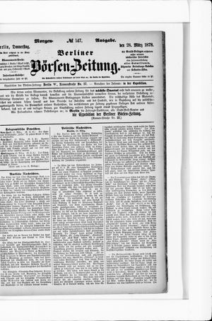 Berliner Börsen-Zeitung on Mar 28, 1878