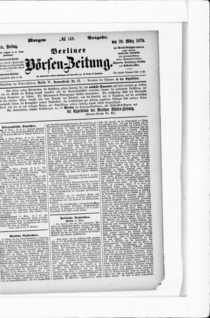 Berliner Börsen-Zeitung vom 29.03.1878