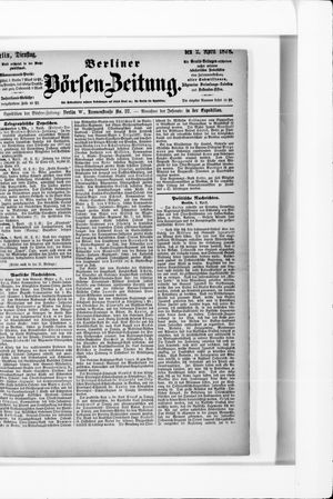 Berliner Börsen-Zeitung on Apr 2, 1878