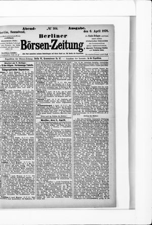 Berliner Börsen-Zeitung vom 06.04.1878