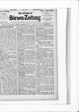 Berliner Börsen-Zeitung vom 08.04.1878