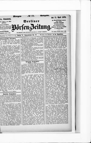 Berliner Börsen-Zeitung vom 13.04.1878