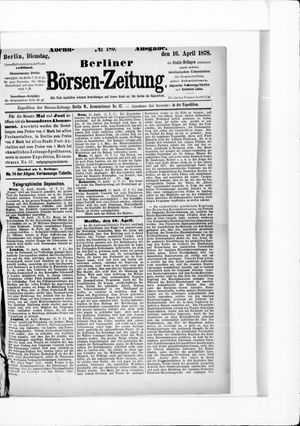 Berliner Börsen-Zeitung vom 16.04.1878