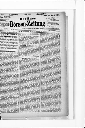 Berliner Börsen-Zeitung vom 30.04.1878