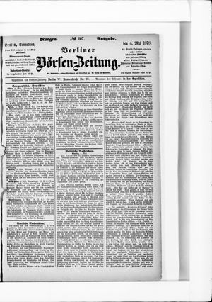 Berliner Börsen-Zeitung on May 4, 1878