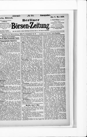 Berliner Börsen-Zeitung on May 8, 1878