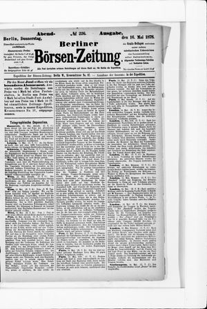 Berliner Börsen-Zeitung on May 16, 1878