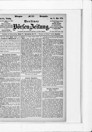 Berliner Börsen-Zeitung vom 21.05.1878