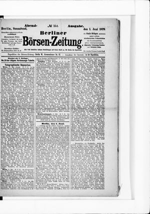 Berliner Börsen-Zeitung vom 01.06.1878