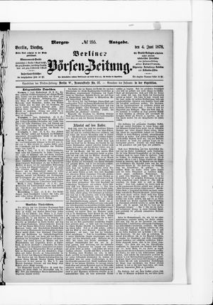 Berliner Börsen-Zeitung vom 04.06.1878