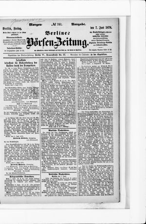 Berliner Börsen-Zeitung vom 07.06.1878