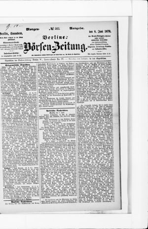 Berliner Börsen-Zeitung on Jun 8, 1878