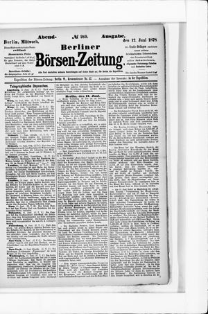 Berliner Börsen-Zeitung on Jun 12, 1878