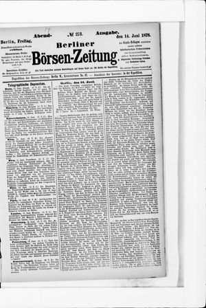 Berliner Börsen-Zeitung on Jun 14, 1878
