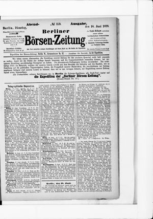 Berliner Börsen-Zeitung on Jun 18, 1878