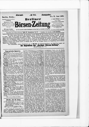 Berliner Börsen-Zeitung on Jun 21, 1878