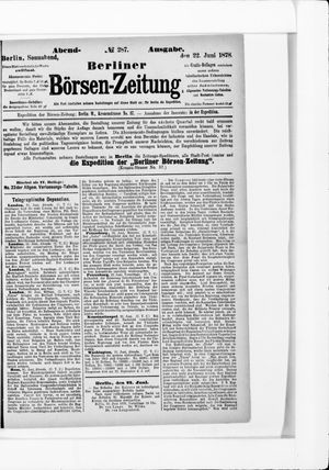 Berliner Börsen-Zeitung on Jun 22, 1878