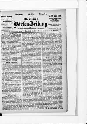 Berliner Börsen-Zeitung vom 25.06.1878