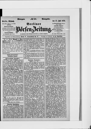 Berliner Börsen-Zeitung vom 17.07.1878