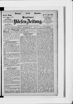 Berliner Börsen-Zeitung vom 19.07.1878