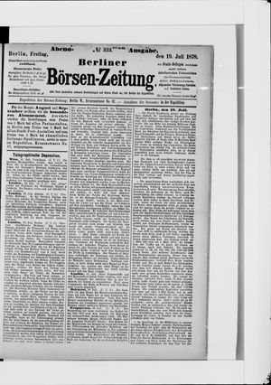 Berliner Börsen-Zeitung on Jul 19, 1878