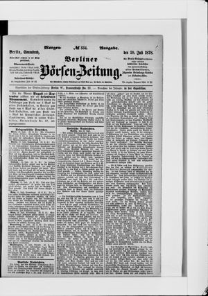 Berliner Börsen-Zeitung on Jul 20, 1878