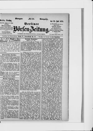 Berliner Börsen-Zeitung vom 23.07.1878