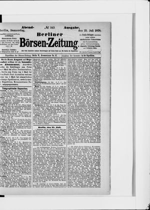 Berliner Börsen-Zeitung on Jul 25, 1878