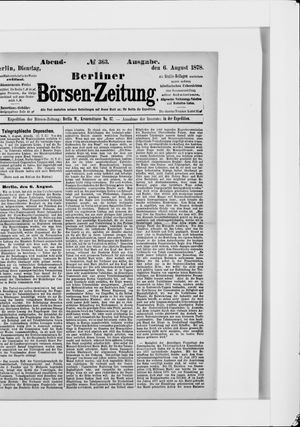 Berliner Börsen-Zeitung on Aug 6, 1878