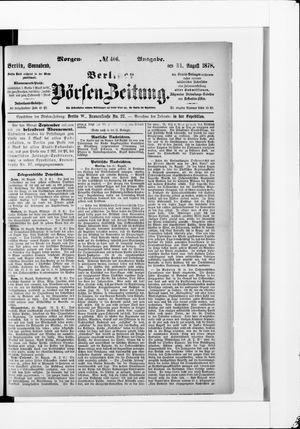 Berliner Börsen-Zeitung vom 31.08.1878