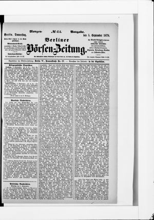 Berliner Börsen-Zeitung on Sep 5, 1878