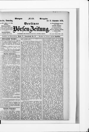 Berliner Börsen-Zeitung vom 12.09.1878