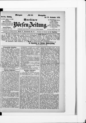 Berliner Börsen-Zeitung vom 29.09.1878