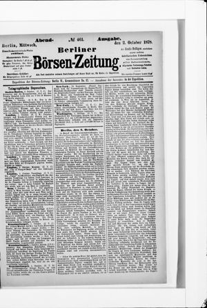 Berliner Börsen-Zeitung vom 02.10.1878
