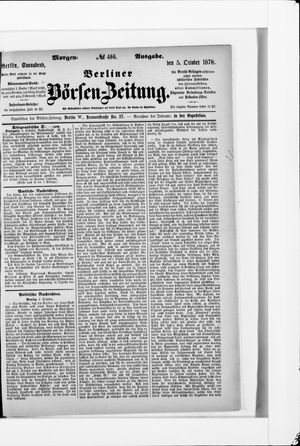 Berliner Börsen-Zeitung on Oct 5, 1878