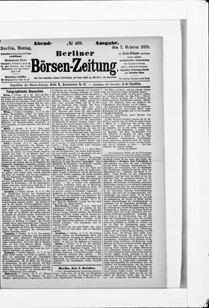 Berliner Börsen-Zeitung on Oct 7, 1878